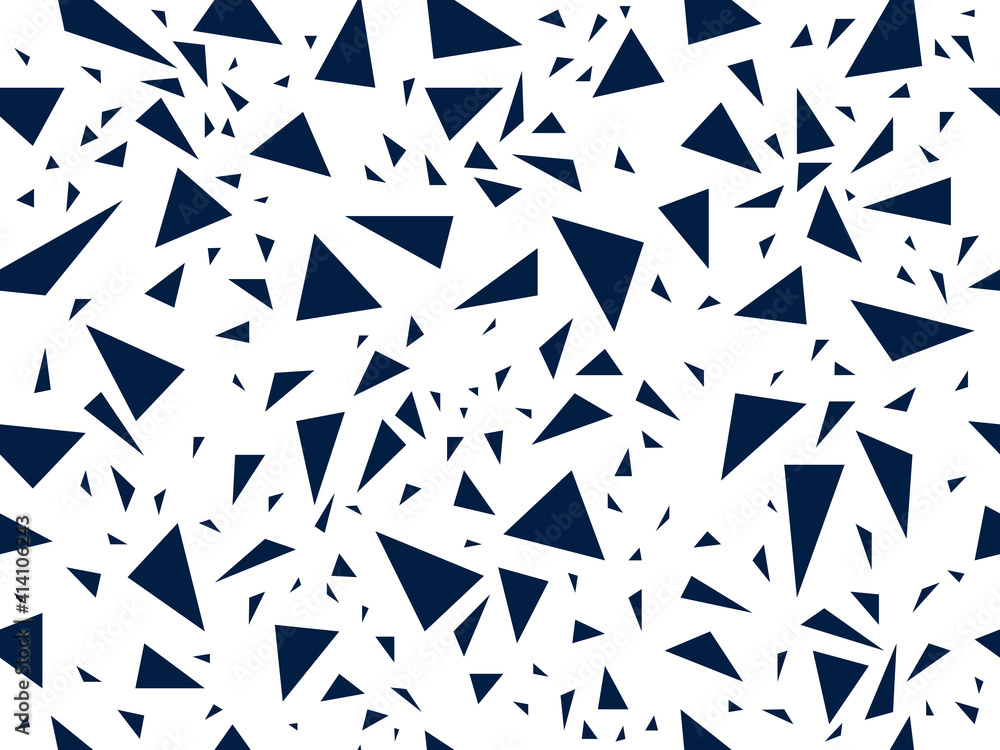 Poster abstract messy chaotic triangles seamless vector background, particles design pattern for wallpaper 