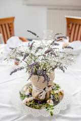 Flowers in a vase on a table