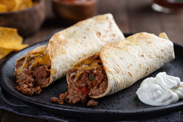 Beef Burritos on a Plate