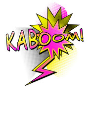 Fototapeta na wymiar Pop art inspired design poster 'Kaboom'