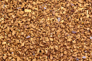 Instant granulated coffee pile