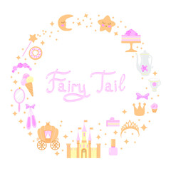 fairy tail frame on the white background