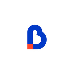 Letter B - Flat Design Typography