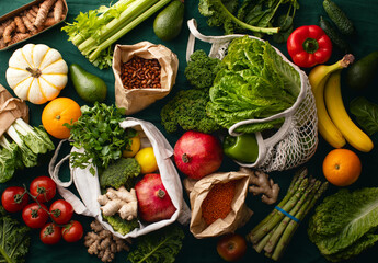 Shopping or delivery of fresh and healthy vegetarian food concept - Powered by Adobe