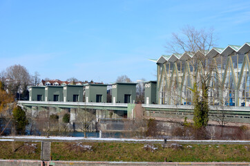 Kraftwerk Birsfelden am Rhein, Basel-Landschaft, Schweiz