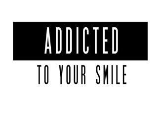 slogan print design 'your smile'