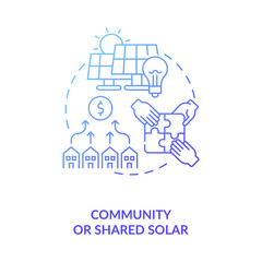 Solar-electric system concept icon. Providing financial benefit idea thin line illustration. Accessibility and integration. Vector isolated outline RGB color drawing