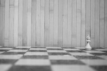 Scacchi fotografati su una scacchiera