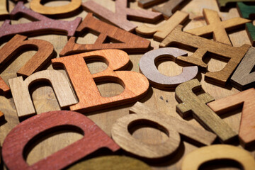 Wood letters view