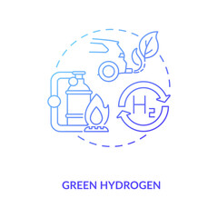 Reducing greenhouse gas emissions concept icon idea thin line illustration. No using fossil fuels. Providing clean power for manufacturing, transportation, Vector isolated outline RGB color drawing