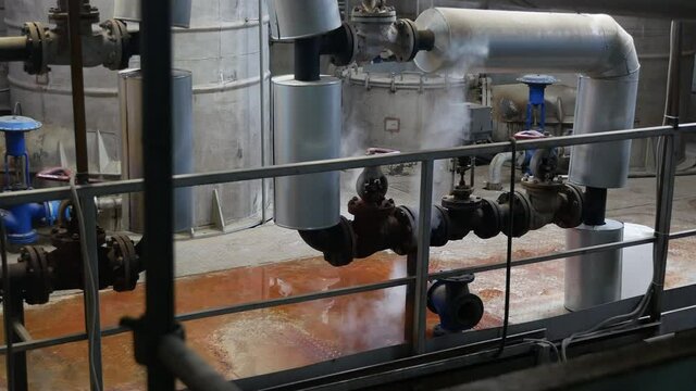 gas leak at a factory production pipe breakdown catastrophe