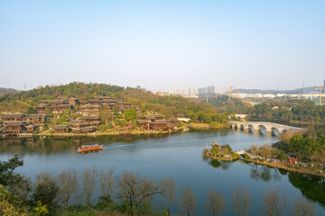 Fototapeta na wymiar Natural scenery of Chongqing Garden Expo, China
