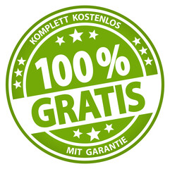 round business button - 100% gratis (german)