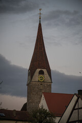 church in the evening and sunset