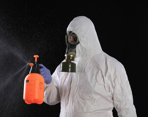 disinfect or in a gas mask