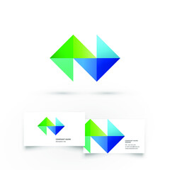 Modern icon design logo element with business card template. Best for identity and logotypes.