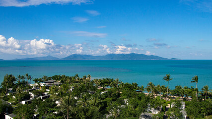Fototapeta na wymiar View from Koh Samui on Koh Phangan Island (Thailand)