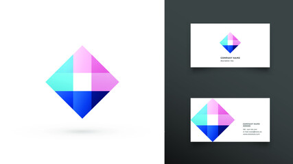 Modern icon design logo element with business card template. Best for identity and logotypes.