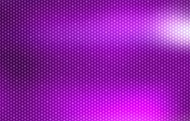 Purple glass transparent texture covered shimmer grid pattern. Polished material background.