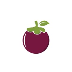 mangosteen fruit icon vector illustration design