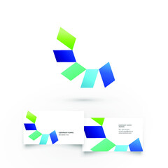 Modern icon design logo element with business card template. Best for identity and logotypes.