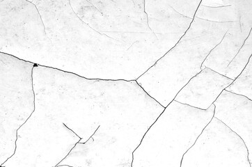 White black grey wall, floor with cracks, texture background