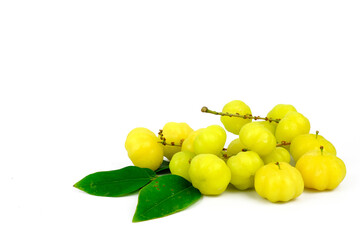 star gooseberry on white background in high definition