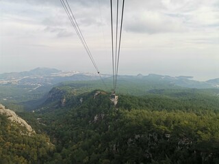 cable car on mountain