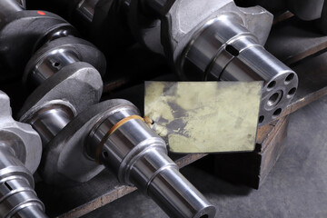  New engine crankshaft. Spare part.