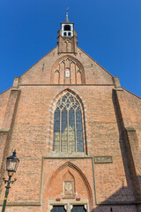 Fototapeta na wymiar Facade of the Church of Our Lady in Steenwijk, Netherlands