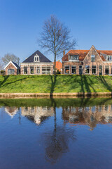 Fototapeta na wymiar Historic houses at the canal of Steenwijk, Netherlands