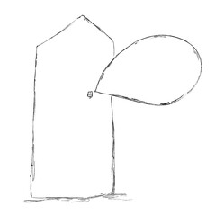 Home icon. Big building. Editable vector graphic in linear style.