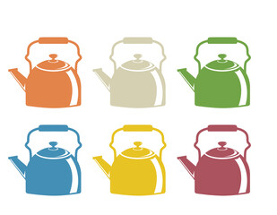 やかんのベクターイラスト　ケトル　キッチン用品