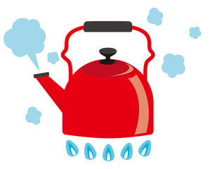 やかんのベクターイラスト　ケトル　キッチン用品