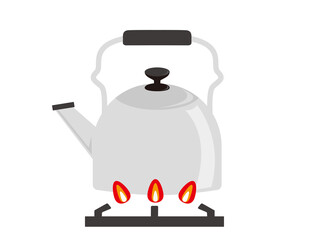やかんのベクターイラスト　ケトル　キッチン用品