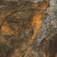 Metal Rust Stone Texture Background With Cement Effect In golden Colored Design, Natural Marble Figure With Sand Texture, Rough Stucco Wall Marble Background. Granite Ceramic Tile.