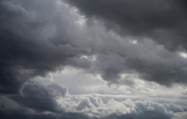 Dramatic sky with clouds. Nature background.