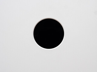 Black circle isolated polka dot on white background