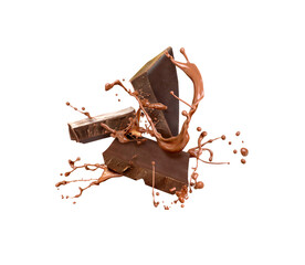 chocolate with chocolate splash