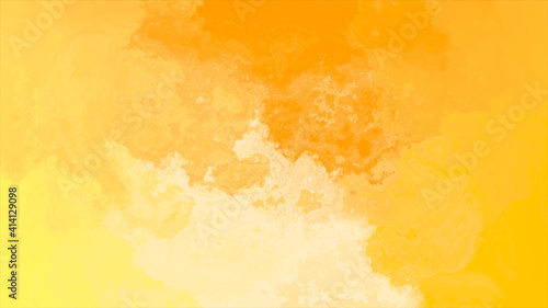 オレンジ色と黄色の水彩イメージ背景 Wall Mural Wallpaper Murals Rrice