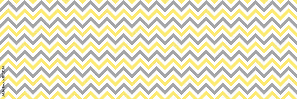 Wall mural chevron seamless pattern. abstract vector geometric background in yellow and gray colors of the year