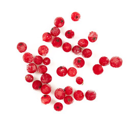 red currants isolated on white background