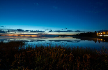 after sunset over a natural reserve