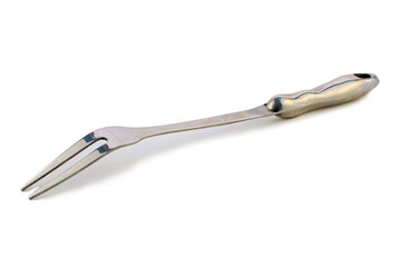 large meat fork isolated on white background
