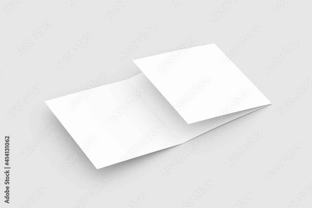 Poster trifold brochure mock up view - 3d rendering