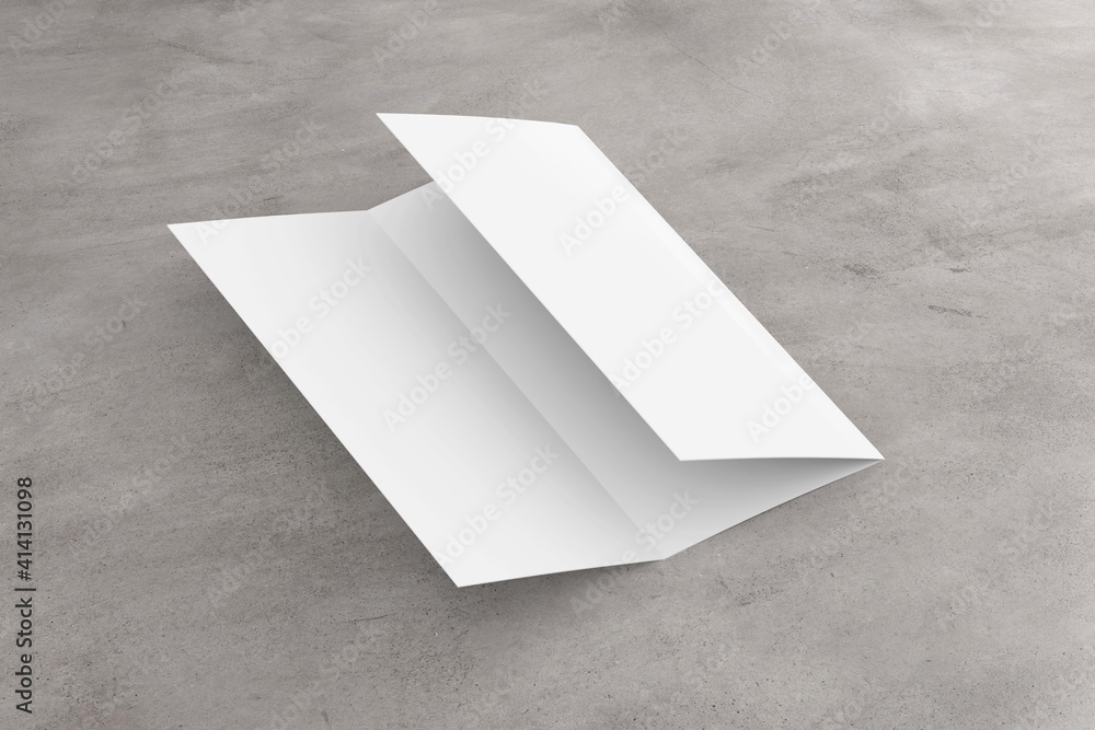 Poster trifold brochure mock up view - 3d rendering