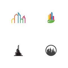 city skyline logo vector illustration template