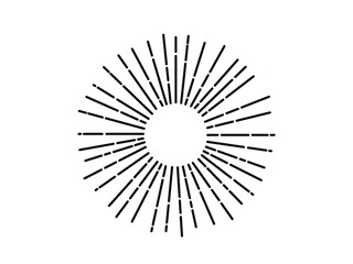 Obraz premium Sun rays vector illustration. Sun ray lines. 