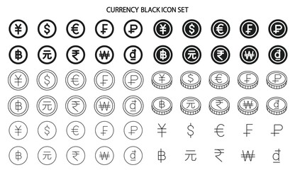 Currency sets of various countries
