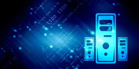 2d rendering Database storage network concept
